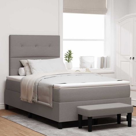 Teenpull – Boxspringbett mit Kopfteil Taupe 120 x 190 cm Stoff (1/5)