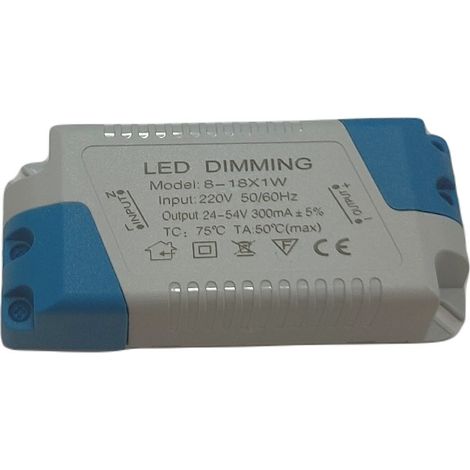 Jandei - Driver pour downlight LED dimmable / dimmable 8W - Driver LED 18W 300mA (1/2)