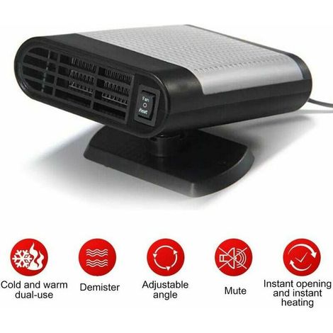 Chauffage de voiture 12V ventilateur de chauffage de voiture 150W allume-cigare 2 en 1 chauffage de voiture ventilateur de refroidissement de voiture Protection automatique contre la surchauffe (1/5)