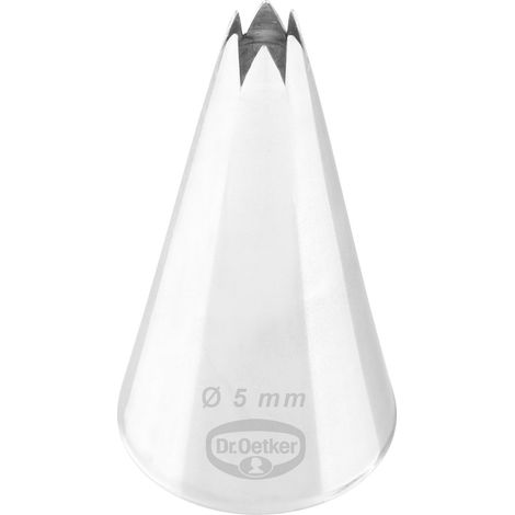Dr. Oetker 3510 tuellen Manufaktur Stella beccuccio 5 mm, Acciaio Inossidabile, Argento, 5 x 2,5 x 2,5 cm (1/2)