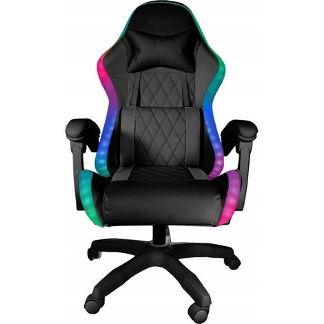 FG-PRS-L-LED-010 FAUTEUIL GAMING PRESTIGE, LED, BUREAU, MASSAGE, JEU EXTRÊME (1/5)