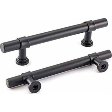 Pack of 2 Black 96 mm Bathroom Cabinet Handles, For Cabinets, Cupboards, Bathroom, and Kitchen (1/5)
