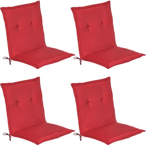 Beautissu 4er Set Niederlehner Auflage Loft NL 100x50x6cm	Rot