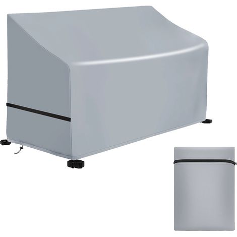 (Gris, 65X80X120CM) Housse de banc d'extérieur en tissu Oxford 210D imperméable et durable, résistante aux UV. (1/5)