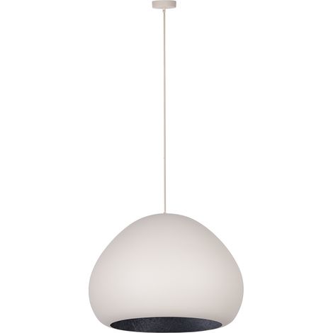 Suspension moderne dôme beige/noir LAVA E27 15W Sigma