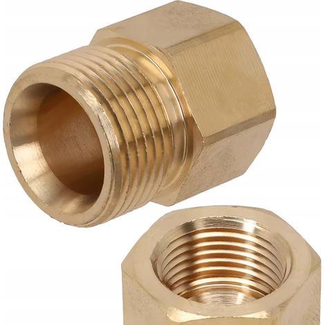 Ersatz-Adapter M22 x 1,5 auf 3/8" Messing – kompatibel mit Hochdruckreiniger Kärcher HD/HDS  Für Lanzen und Schläuche
