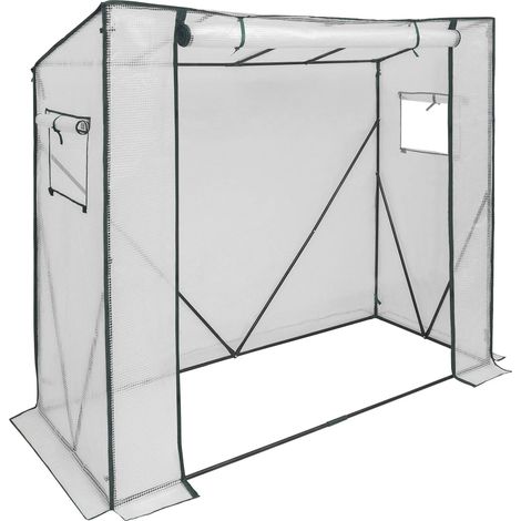 CHICFURN Serra da giardino 200x77x169 cm in PE bianco e acciaio, riparo per piante all'aperto (1/5)