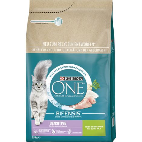 Purina One Katzenfutter Sensitive reich an Truthahn 2,8 kg (1/3)