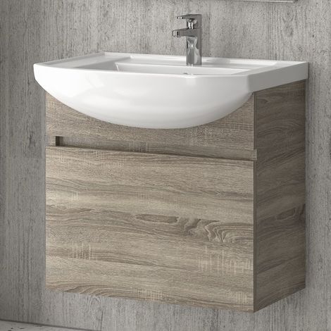 Mobile bagno 65cm sospeso con cassetto scorrevole BN-65B kamalu (1/5)
