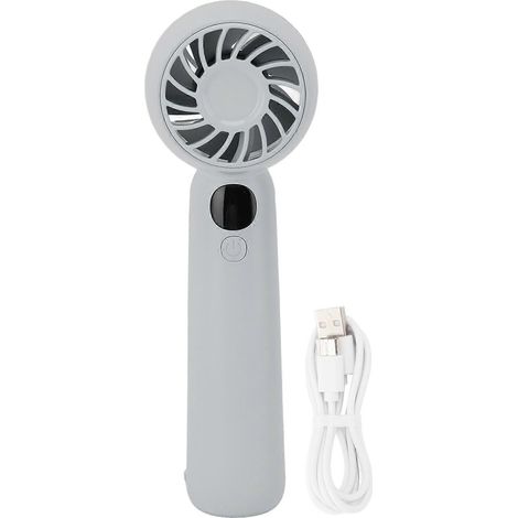 Ventilateur portable silencieux avec anémomètre numérique 5 vitesses, multifonction mini brise-vent à main pour voyage, camping et extérieur (1/5)