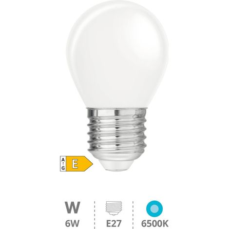 Bombilla LED esférica Serie Cristal 6W E27 6500K (1/3)