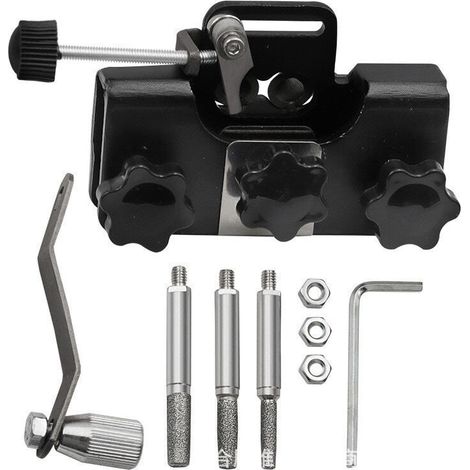 CREA Kit d'affûtage de tronçonneuse, mini affûteur de couteaux manuel portable, outil d'affûtage pour tous les types de tronçonneuses électriques