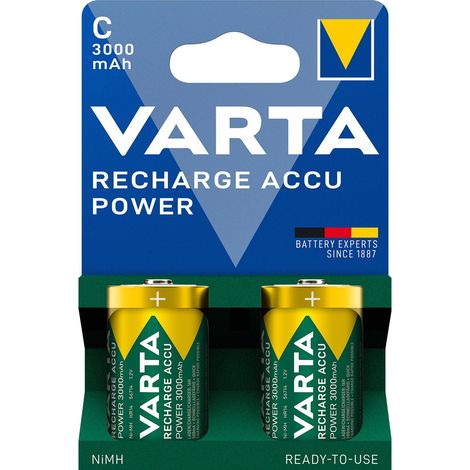 Varta VARTA Recharge Accu Power C 3000 mAh Blister 2 Pile rechargeable LR14 (C) alcaline(s) 1.5 V 2 pc(s)