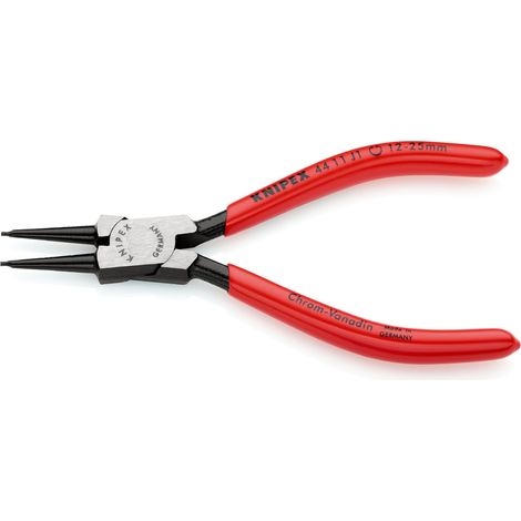 KNIPEX 44 11 J1 SB Circlip Pliers for internal circlips in bore holes plastic coated black atramentized 140 mm