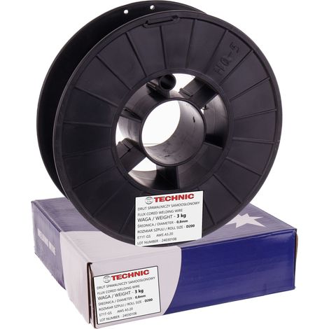 Alambre de soldadura autoprotegido MIG-MAG de 0,8 mm y 3 kg para soldadura de acero (1/4)