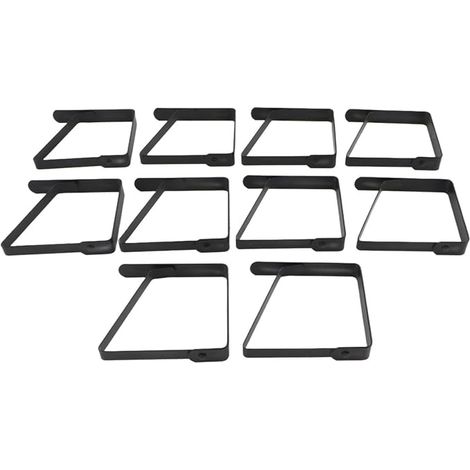 Poids de nappe pour table d'extérieur, pinces de serviette en acier inoxydable, attaches de couverture de pique-nique, accessoires de table de fête de jardin, (noir) (1/5)