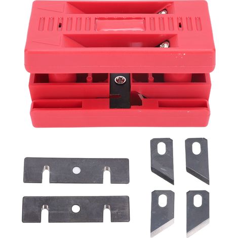 Ortviai Dégauchisseuse manuelle pour chantournage de placage – 6 lames acier, corps en PVC, idéale pour meubles et cuisines (1/3)