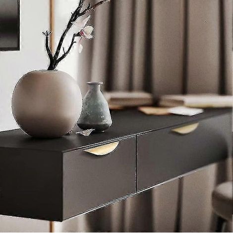Lot de 2 poignées de tiroir de cuisine modernes en alliage de zinc doré - Installation facile, durables et polyvalentes (1/3)