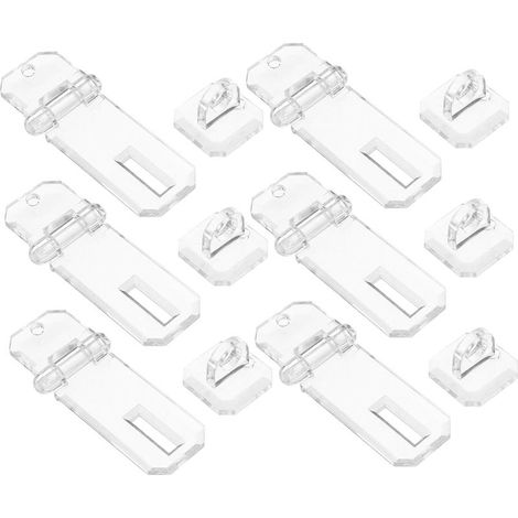 Lot de 6 mini charnières transparentes en acrylique avec fermeture séc (1/5)