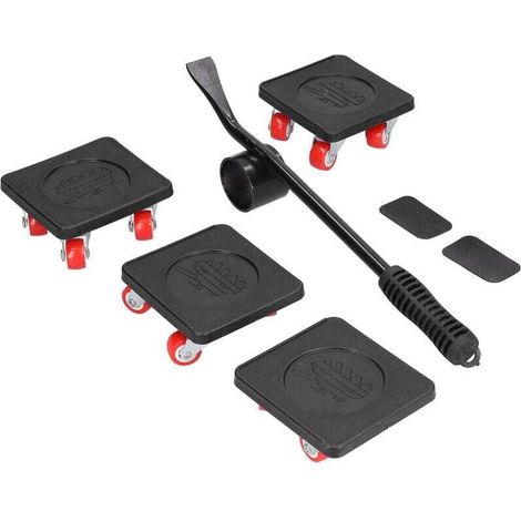 Kit de Déménageur et de Levage de Meubles, Patins à Roulettes pour Meubles avec Roue Rotative à 360 Degrés, Deplace Meuble Lourd sans Effort, Charge de 800kg Outil de Déplacement de Meubles, (1/4)