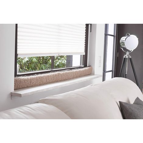 Boudin de porte en laine vierge pour fenêtre Marron clair 150 cm (1/5)