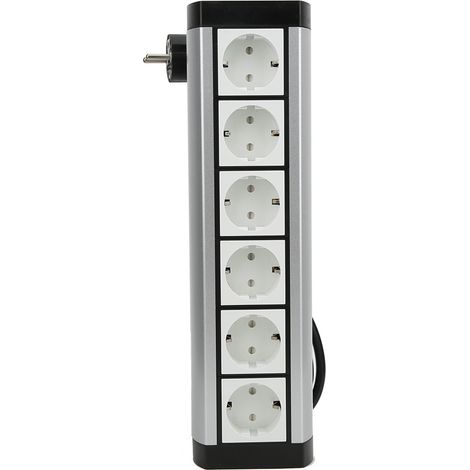 Prise de courant en alliage d'aluminium pour appareils électroménagers de bureau et de maison, norme européenne 250 V, 5 ou 6 prises (1/5)