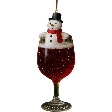 Ornement De Noël - Verre À Boisson Résistant Aux Chocs - Tasse À Martini Ou Vin - Décoration Suspendue Pour Arbre De Noël - 1 Pièce