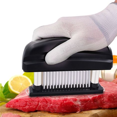 royaluxe - Attendrisseur de Viande, 48 Aiguilles en Acier Inoxydable, Outil de Cuisine Professionnelle pour Viande comme Boeuf, Steak, Poulet, Veau, 1Pcs (1/5)