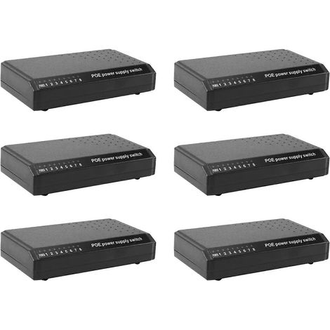 Injecteur PoE 6+2 ports (6 x 8 ports) pour réseau Ethernet RJ45 (sans adaptateur secteur) - Système réseau familial 10/100M (1/4)