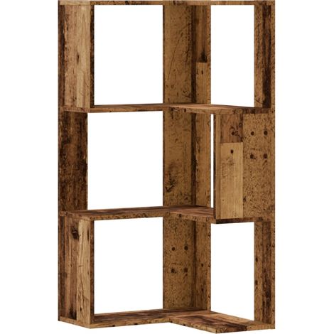 Maison Exclusive - Libreria Angolare 3 Ripiani Legno Vecchio 50x50x102 cm Legno