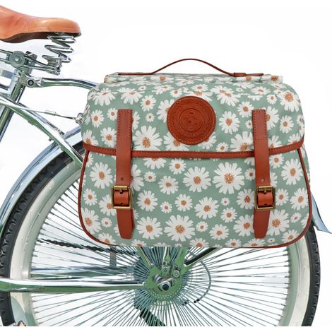 Sacoche arrière de vélo en Toile imperméable Motif Floral (1/5)