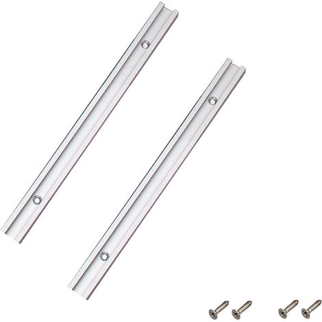2pcs 300mm T-Track Aluminum T-Slot, T-Slot Miter Track for Table Saws, Routers and Woodworking Tools, 19 x 9.5mm (1/3)