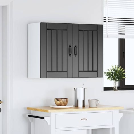 Maison Exclusive - Armoire murale de cuisine Lucca noir bois d'ingénierie