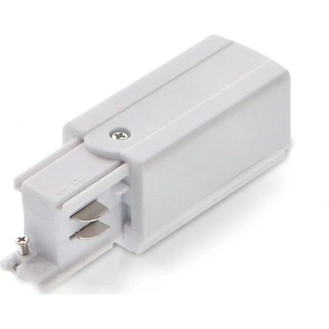 IluminaShop - Conector y Tapon para Carril Trifasico Blanco (1/2)