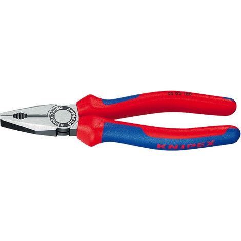 KNIPEX 03 02 180 SB Pinza universale con manici comfort atramentata nera 180 mm