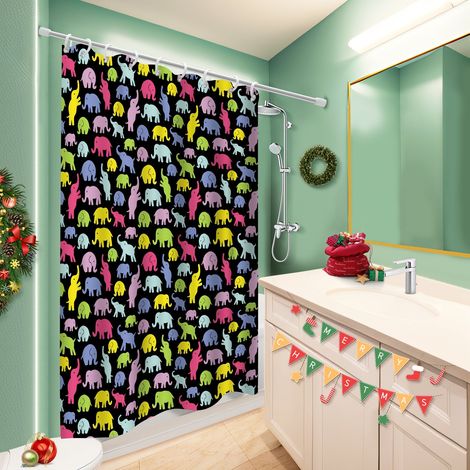 Rideau de douche en polyester 180x180 avec œillets bâche polyester douche pour idée cadeau pour pendaison de crémaillère (1/5)