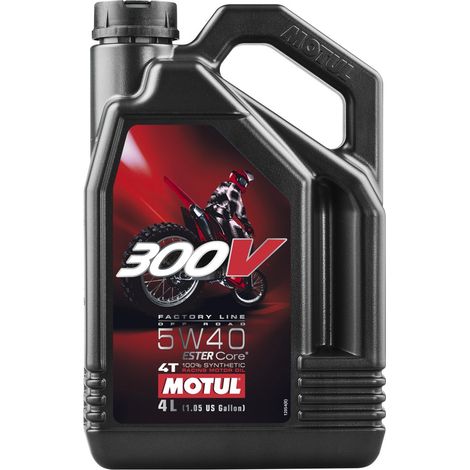 Aceite de motor Motul 300V 4T FL Off Road 5W40 4L (sintético)