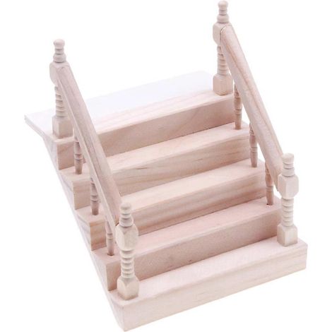 Mini escalier décoratif de bureau, mini escalier en bois, mini maison décorative-10.50X10.00X10.00CM (1/3)