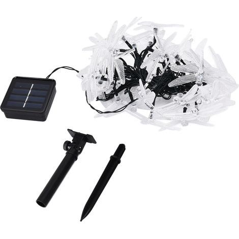 Guirlandes Lumineuses solaires, Guirlande de Lampe Libellule allumée automatiquement pour la décoration de Vacances(1) (1/5)