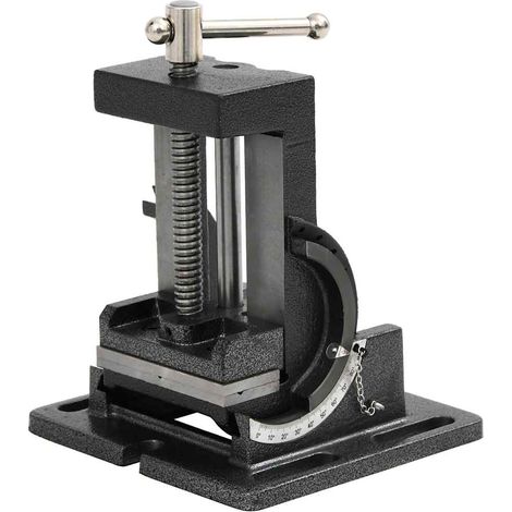 vidaXL Neigbarer Schraubstock für Bohrmaschine 110 mm