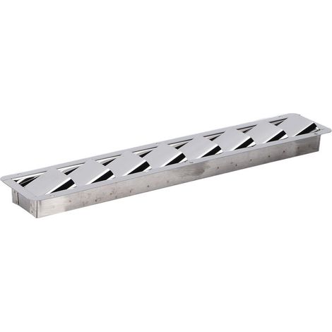 Marine-Lüftungsgitter, länglich, Edelstahl, 8 Schlitze, Gitterabdeckung, Bootsjalousien, Jalousie (1/5)