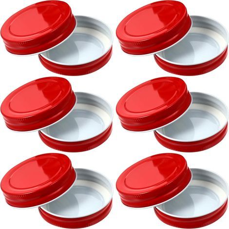 Pieces Tin Jar Lids Reusable Round Lids Compatible with 7cm (1/5)