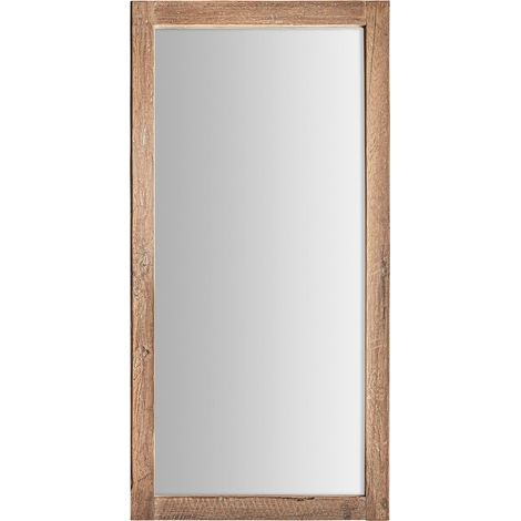 Miroir ethnique Llonse en teka naturel - Teka naturel élégant et pur (1/3)