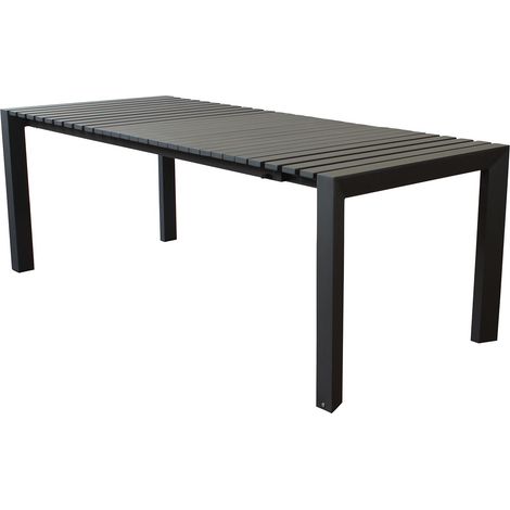 BRUNO - tavolo con struttura in alluminio verniciato bianco o antracite