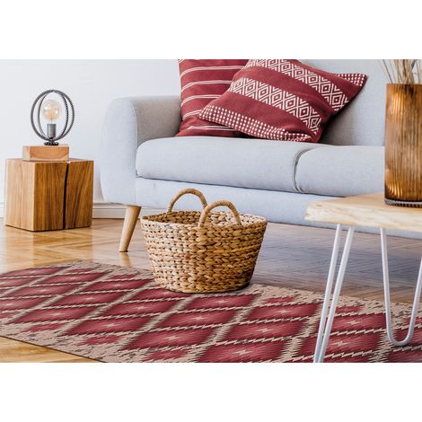 Tappeto Passatoia In Tessuto Jacquard Linea Emozioni Disegno Oasi Rosso, misura57x280coloreRosso (1/4)