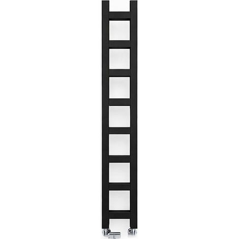Radiateur design vertical chauffage central noir de 960mm de haut et 200mm de large. - 195 Watt - EAS960/200SXN