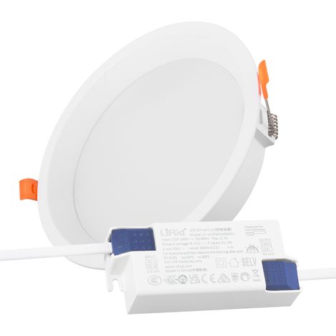 Downlight LED 24W 140Lm/W Driver LIFUD Flicker Free 2700ºK [HO-DL01-LI-24W-WW]