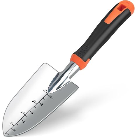 Petite Pelle Jardinage, Outils de Jardinage à Main, Pelle de Jardin avec Poignée Ergonomique Outillage de Jardin pour Plantation, Repiquage, Désherbage, L'ameublissement du Sol (Orange-A) (1/5)
