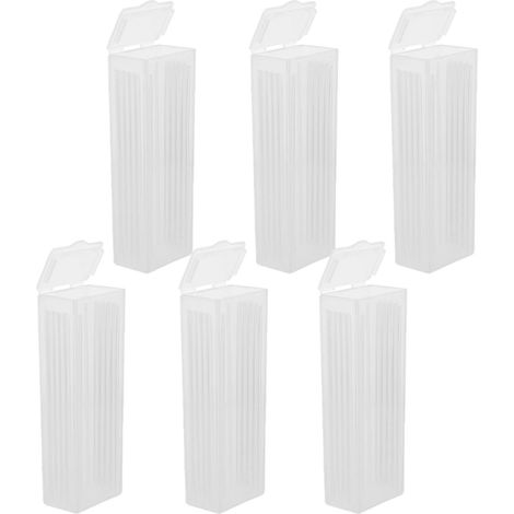 Boîte Plastique pour 6 Lames de Microscope, Support Solide 5 Emplacements, Accès Rapide, Facile à Transporter, pour Laboratoire et Stockage Scientifique (1/5)