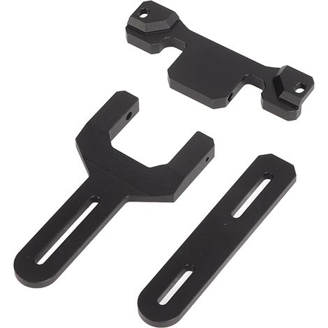 Support de fixation pour carrosserie de voiture RC, en alliage d'aluminium usiné CNC, avec support et accessoires de réparation pour YK 4082, noir. (1/5)